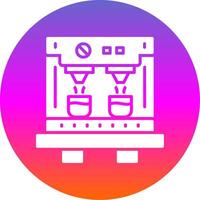Coffee Machine Glyph Gradient Circle Icon Design vector