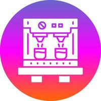 Coffee Machine Glyph Gradient Circle Icon Design vector