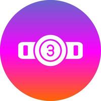 Belt Glyph Gradient Circle Icon Design vector