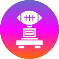 Football Glyph Gradient Circle Icon Design vector