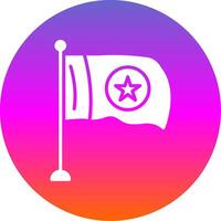 Flag Glyph Gradient Circle Icon Design vector