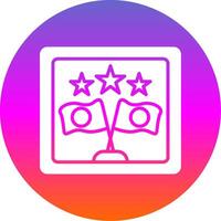Frame Glyph Gradient Circle Icon Design vector