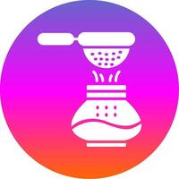 Coffee Filter Glyph Gradient Circle Icon Design vector