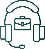 Support Line Gradient Icon vector