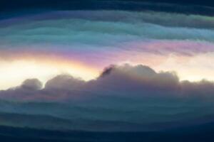 Amazing rainbow cloud on the sky. photo