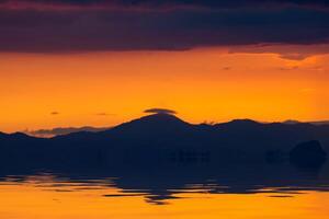 sunset at the lake photo