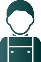 Loader Man Glyph Gradient Icon vector