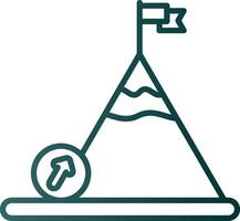 Boulder Line Gradient Icon vector