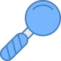 Magnifier Line Filled Blue Icon vector