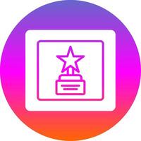 Frame Glyph Gradient Circle Icon Design vector