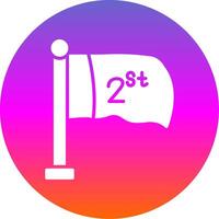 Flag Glyph Gradient Circle Icon Design vector