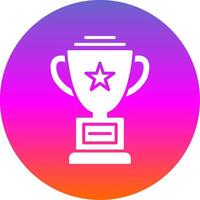 Trophy Glyph Gradient Circle Icon Design vector