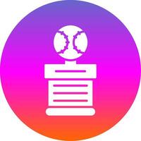 Baseball Glyph Gradient Circle Icon Design vector