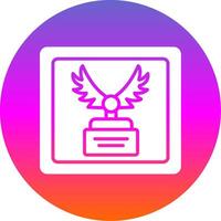 Frame Glyph Gradient Circle Icon Design vector