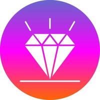 Diamond Glyph Gradient Circle Icon Design vector