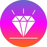 Diamond Glyph Gradient Circle Icon Design vector