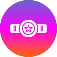 Belt Glyph Gradient Circle Icon Design vector