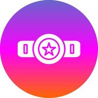 Belt Glyph Gradient Circle Icon Design vector