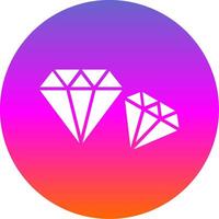 Diamond Glyph Gradient Circle Icon Design vector