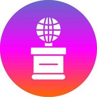 World Glyph Gradient Circle Icon Design vector