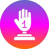 Hand Glyph Gradient Circle Icon Design vector