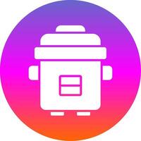 Pressure Cooker Glyph Gradient Circle Icon Design vector