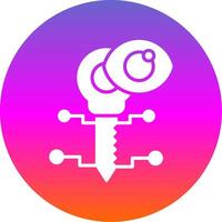 Key Glyph Gradient Circle Icon Design vector