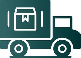 Delivery Van Glyph Gradient Icon vector