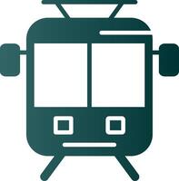 Old Tram Glyph Gradient Icon vector