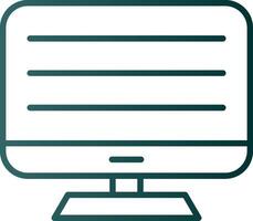 Computer Line Gradient Icon vector