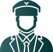 Pilot Glyph Gradient Icon vector