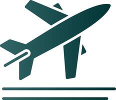 Take Off Glyph Gradient Icon vector