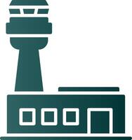 Airport Glyph Gradient Icon vector