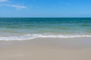 Soft wave on the beach photo