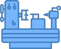 Machine Line Filled Blue Icon vector