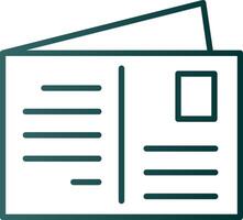 Postcard Line Gradient Icon vector