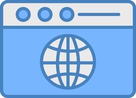 Web Line Filled Blue Icon vector