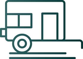 Caravan Line Gradient Icon vector