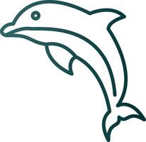 Dolphin Line Gradient Icon vector