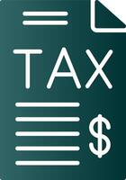 Tax Glyph Gradient Icon vector