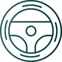 Steering Wheel Line Gradient Icon vector