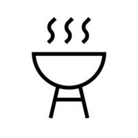 Simple barbecue grill icon. vector