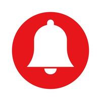 Red bell icon. Reminder or notification. Alert. vector