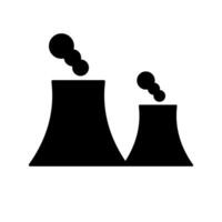 Reactor silhouette icon. Nuclear power. vector