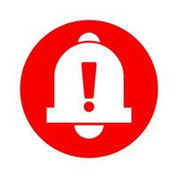 Emergency alert bell icon. Warning and danger sign. Bell and exclamation. vector