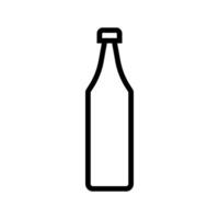 Simple bottle icon. Beer beverage. vector