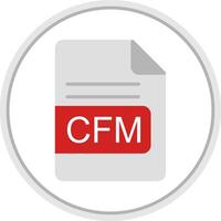 CFM File Format Flat Circle Icon vector