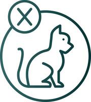 No Pets Allowed Line Gradient Icon vector