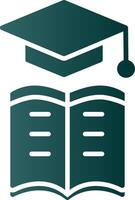 Learning Management Glyph Gradient Icon vector