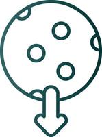 Moon Line Gradient Icon vector